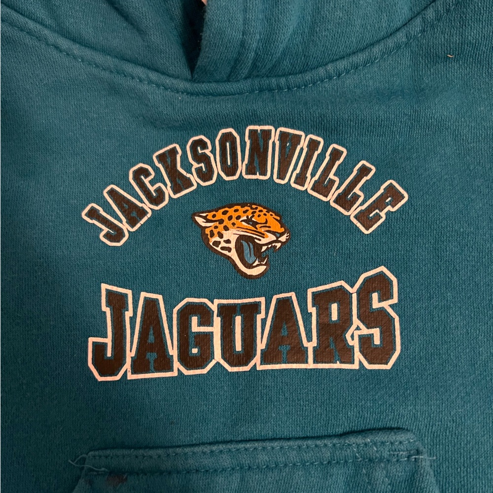 NFL Team Apparel Kids Teal Pullover Hoodie jacksonville jaguars